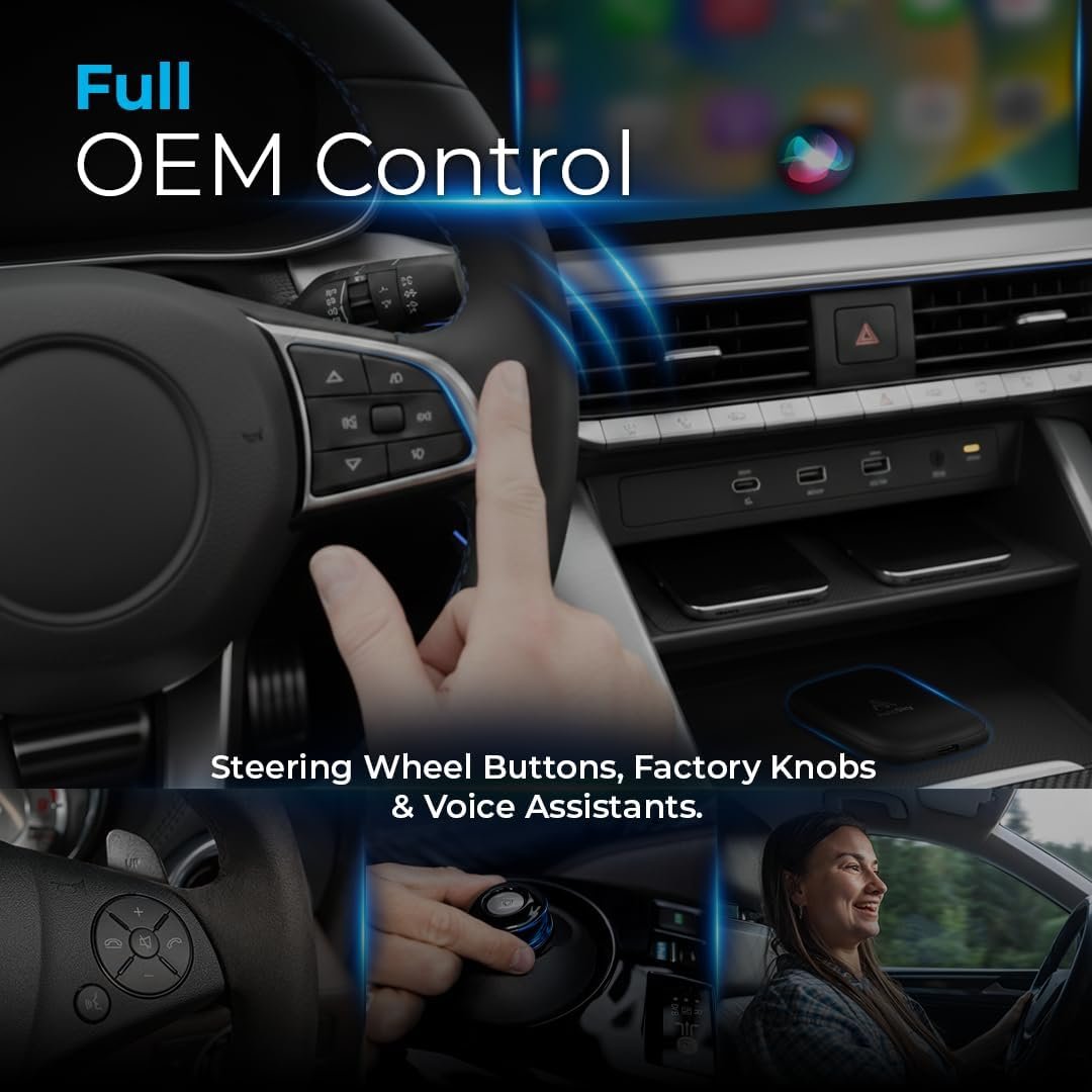 AutoSky Ai Box Lite X – WLAN- und Bluetooth-Konnektivität, für iPhones und Android-Geräte, nur für kabelgebundenes CarPlay erforderlich, erweiterbarer Speicher mit YouTube & Netflix - Image 2